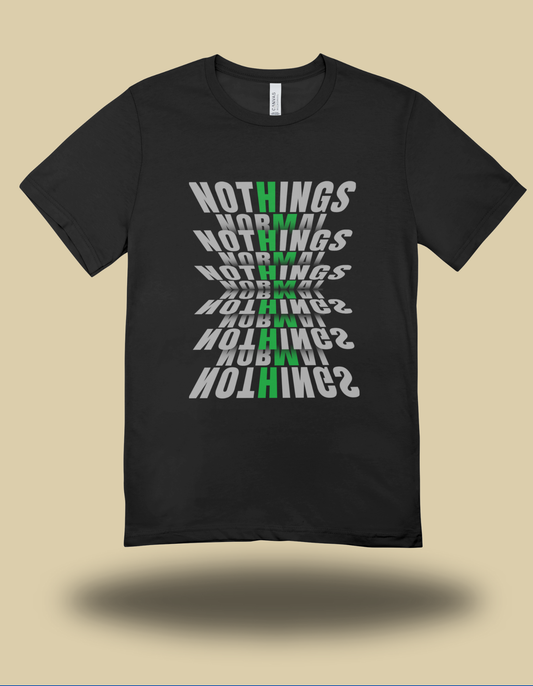 Nothings Normal “Echo Shift” Tee (Black w/ Neon Green Hit)